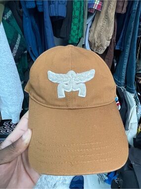 Tan MCM dad hat